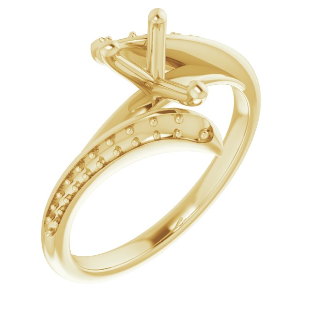 Accented Bypass Engagement Ring