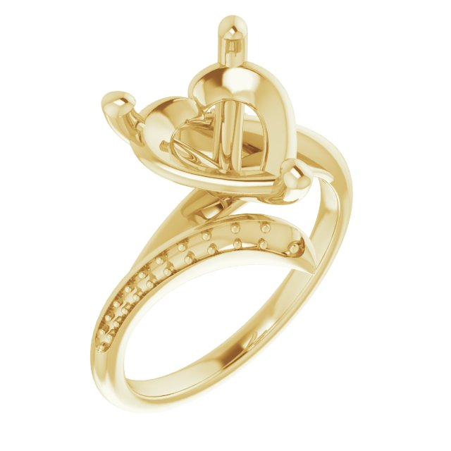 Accented Bypass Engagement Ring