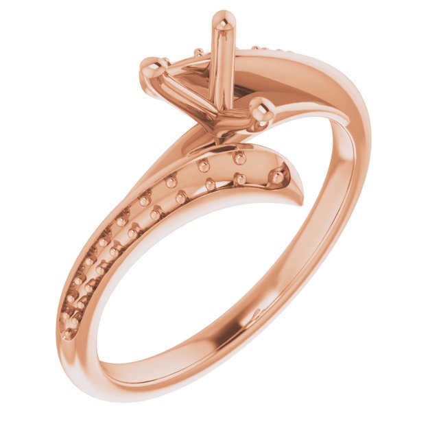 Accented Bypass Engagement Ring