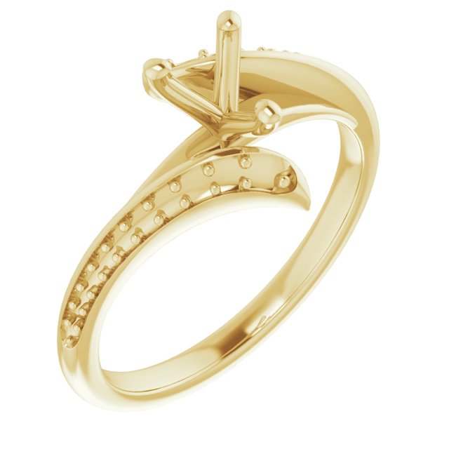 Accented Bypass Engagement Ring
