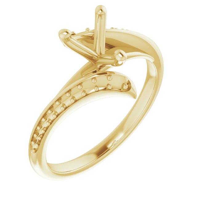 Accented Bypass Engagement Ring