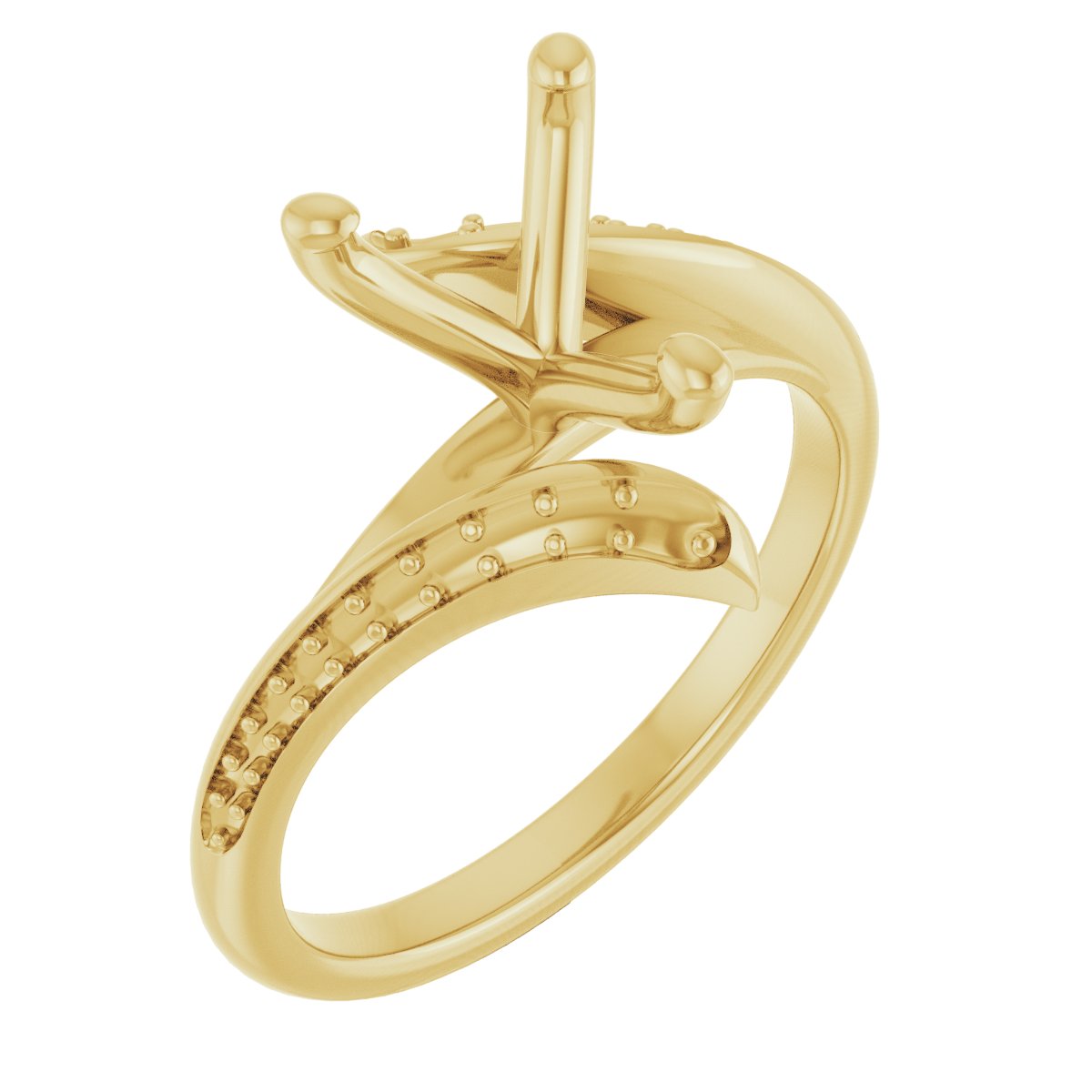 Accented Bypass Engagement Ring