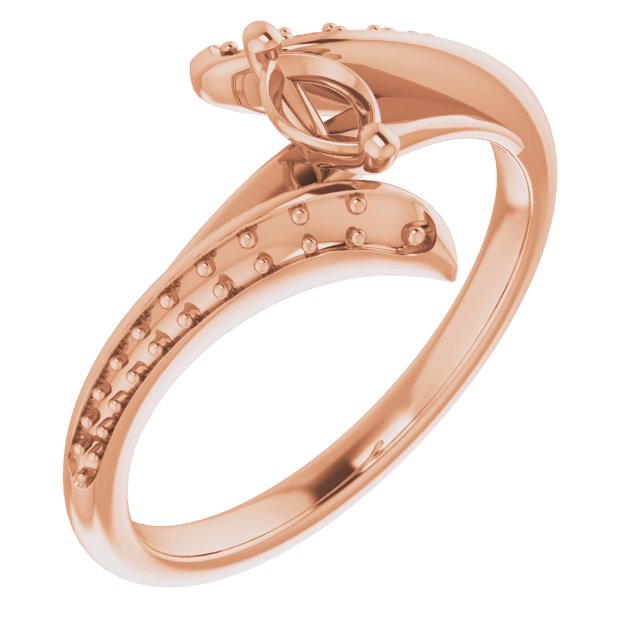 Accented Bypass Engagement Ring