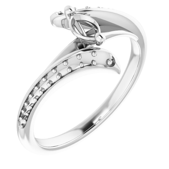 Accented Bypass Engagement Ring