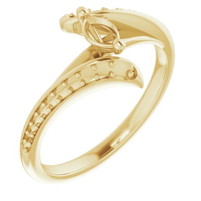 Accented Bypass Engagement Ring