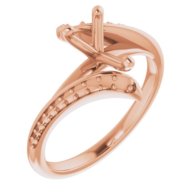 Accented Bypass Engagement Ring