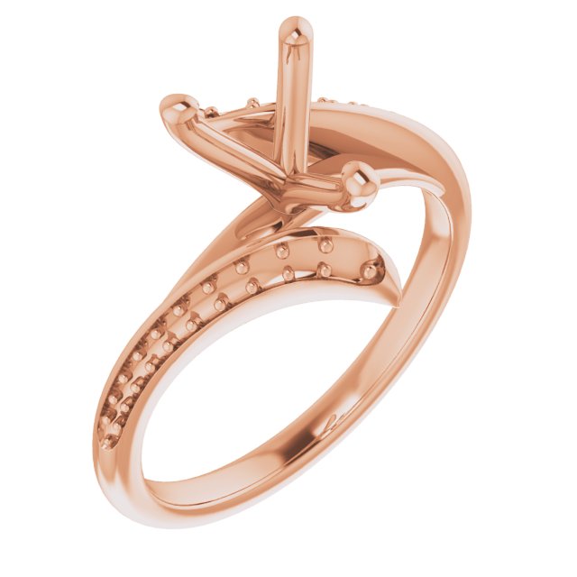 Accented Bypass Engagement Ring