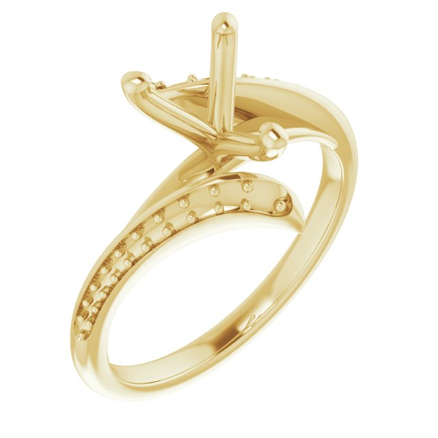 Accented Bypass Engagement Ring