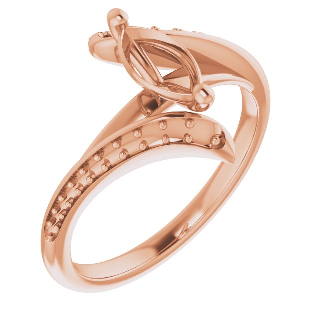 Accented Bypass Engagement Ring