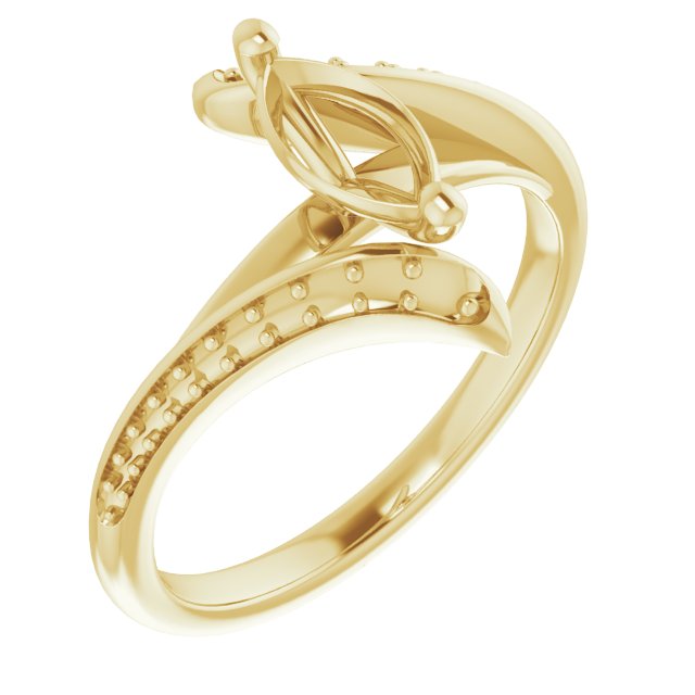 Accented Bypass Engagement Ring