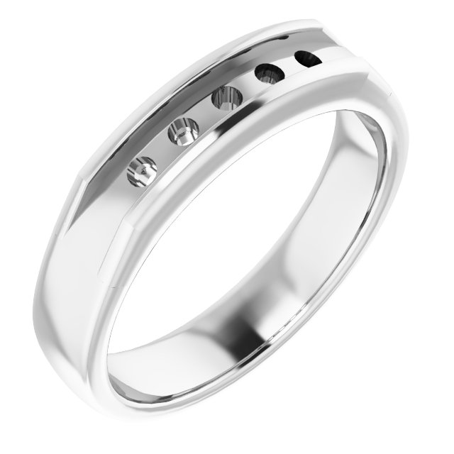 14K White 1/2 CTW Natural Diamond Band