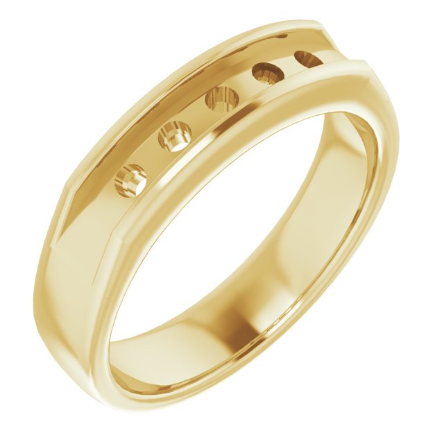 14K Yellow 3/4 CTW Natural Diamond Band