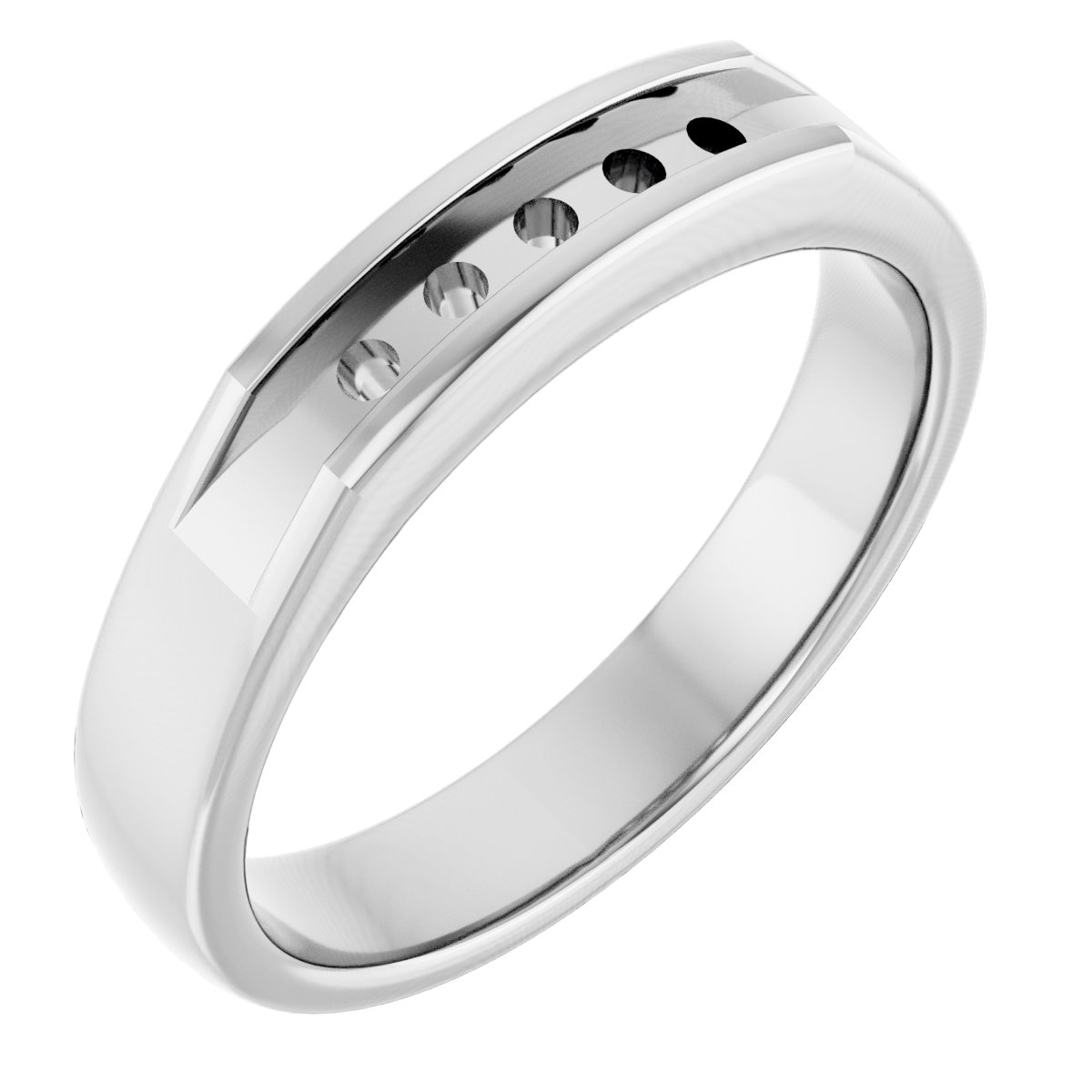 14K White 1/3 CTW Natural Diamond Band