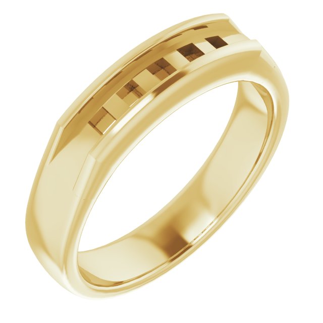 14K Yellow 3/4 CTW Natural Diamond Band