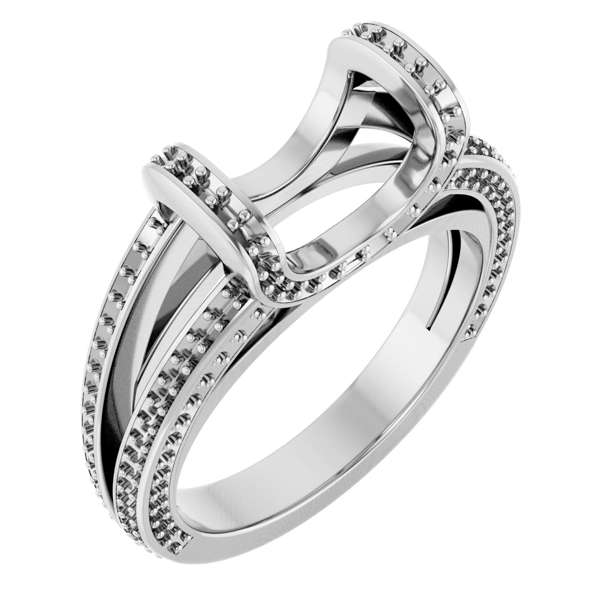 Bar-Set Accented Engagement Ring