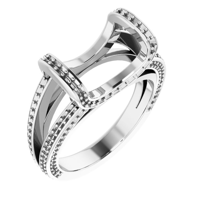 Bar-Set Accented Engagement Ring