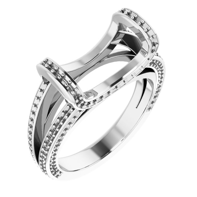 Bar-Set Accented Engagement Ring
