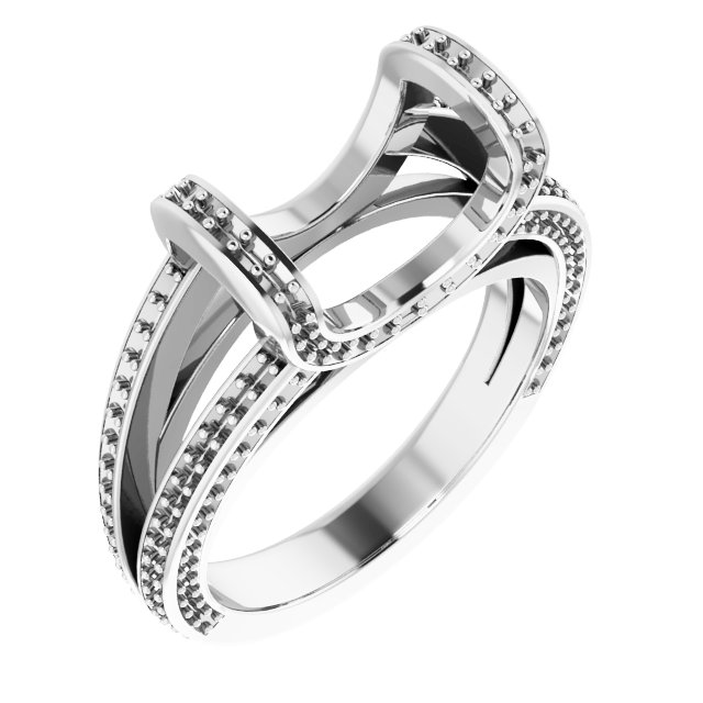 Bar-Set Accented Engagement Ring
