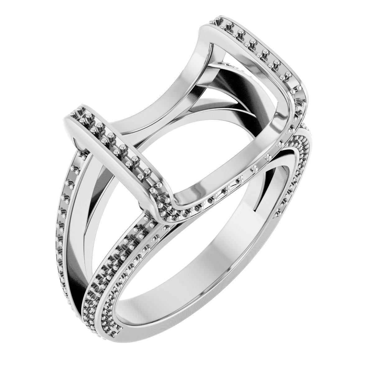 Bar-Set Accented Engagement Ring