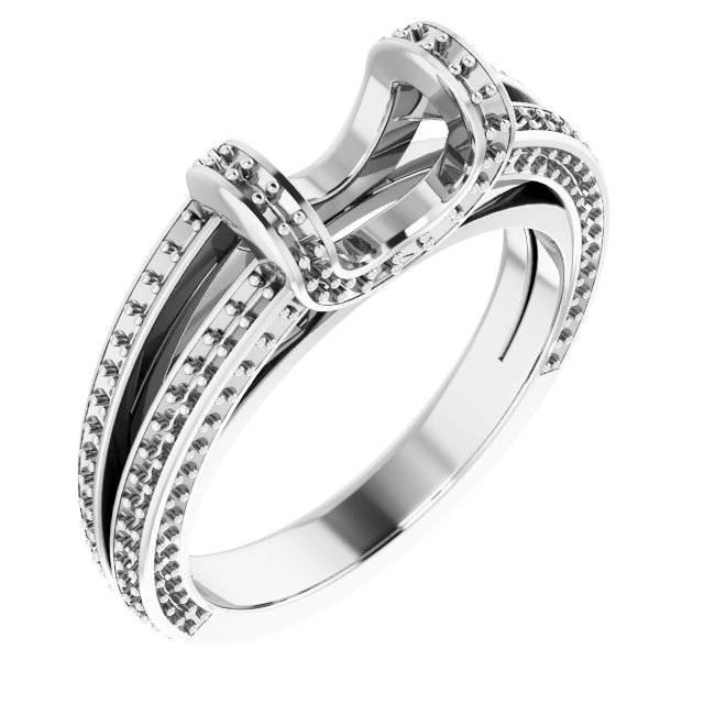 Bar-Set Accented Engagement Ring