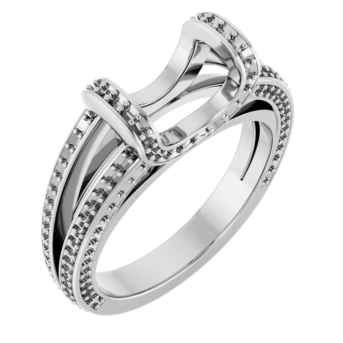 Bar-Set Accented Engagement Ring