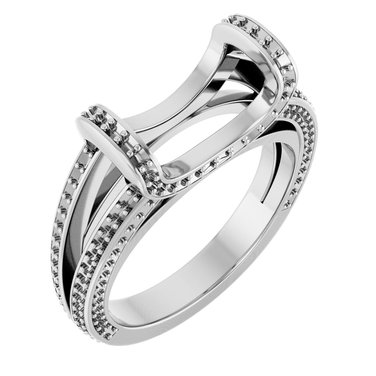 Bar-Set Accented Engagement Ring