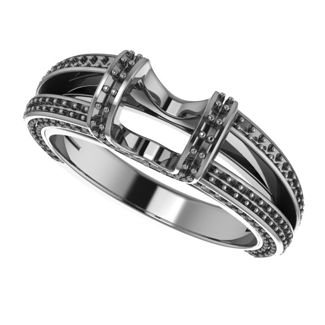 10 mm Cushion Engagement Ring Mounting view 5