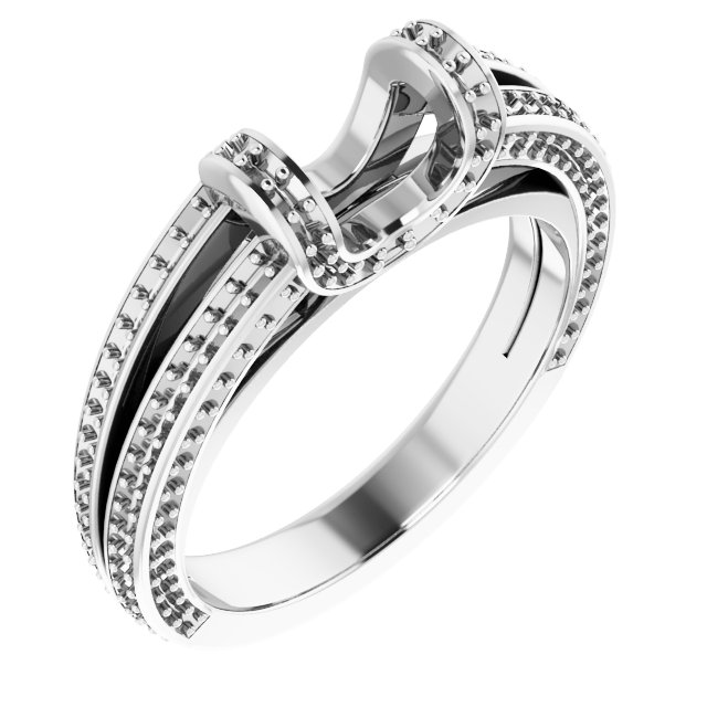 Bar-Set Accented Engagement Ring