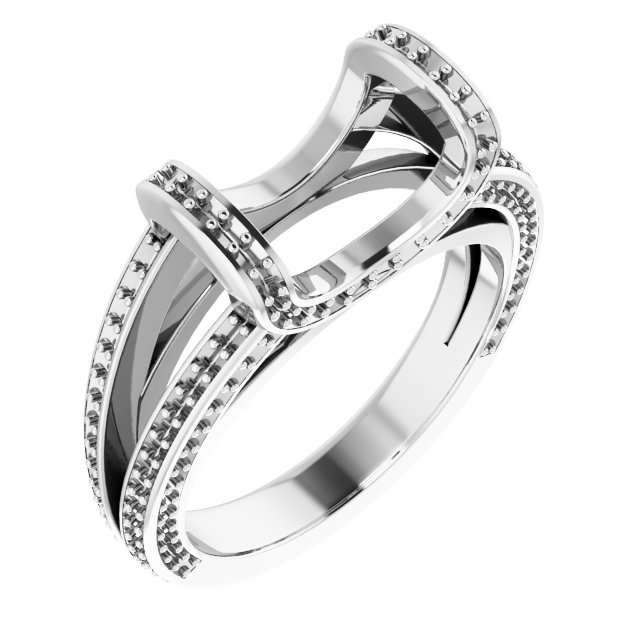 Bar-Set Accented Engagement Ring