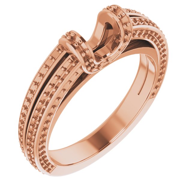 Round Engagement Ring · 4.1mm