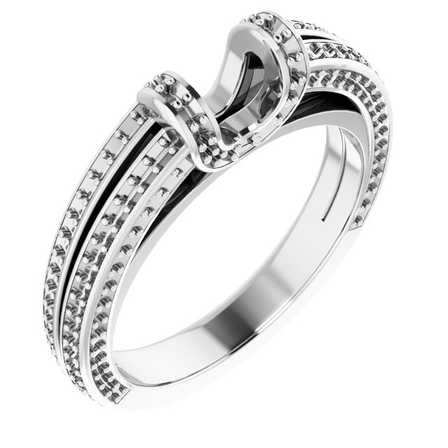 Bar-Set Accented Engagement Ring