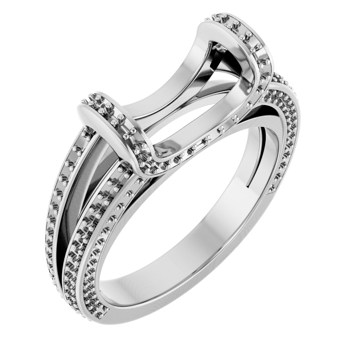 Bar-Set Accented Engagement Ring