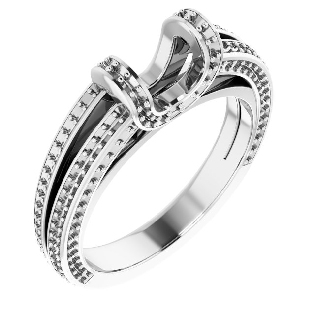 Bar-Set Accented Engagement Ring