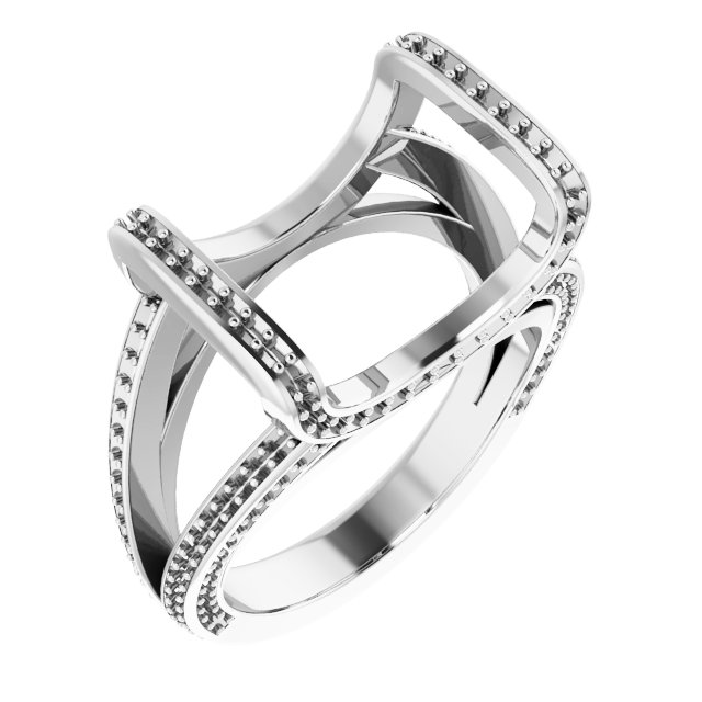 Bar-Set Accented Engagement Ring