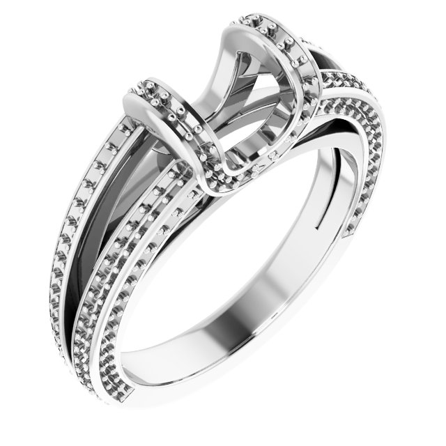 Bar-Set Accented Engagement Ring