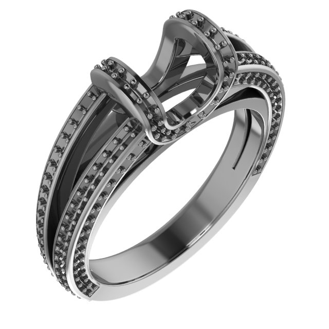 10 mm Cushion Engagement Ring Mounting