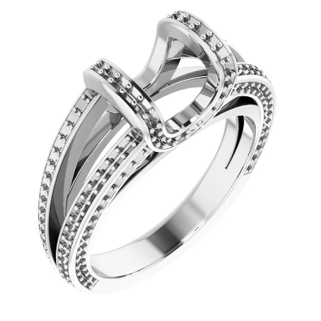 Bar-Set Accented Engagement Ring