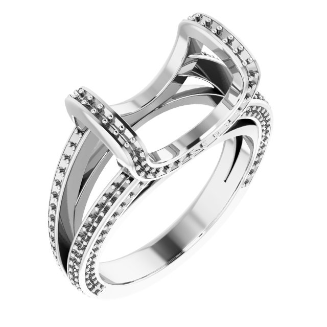 Bar-Set Accented Engagement Ring