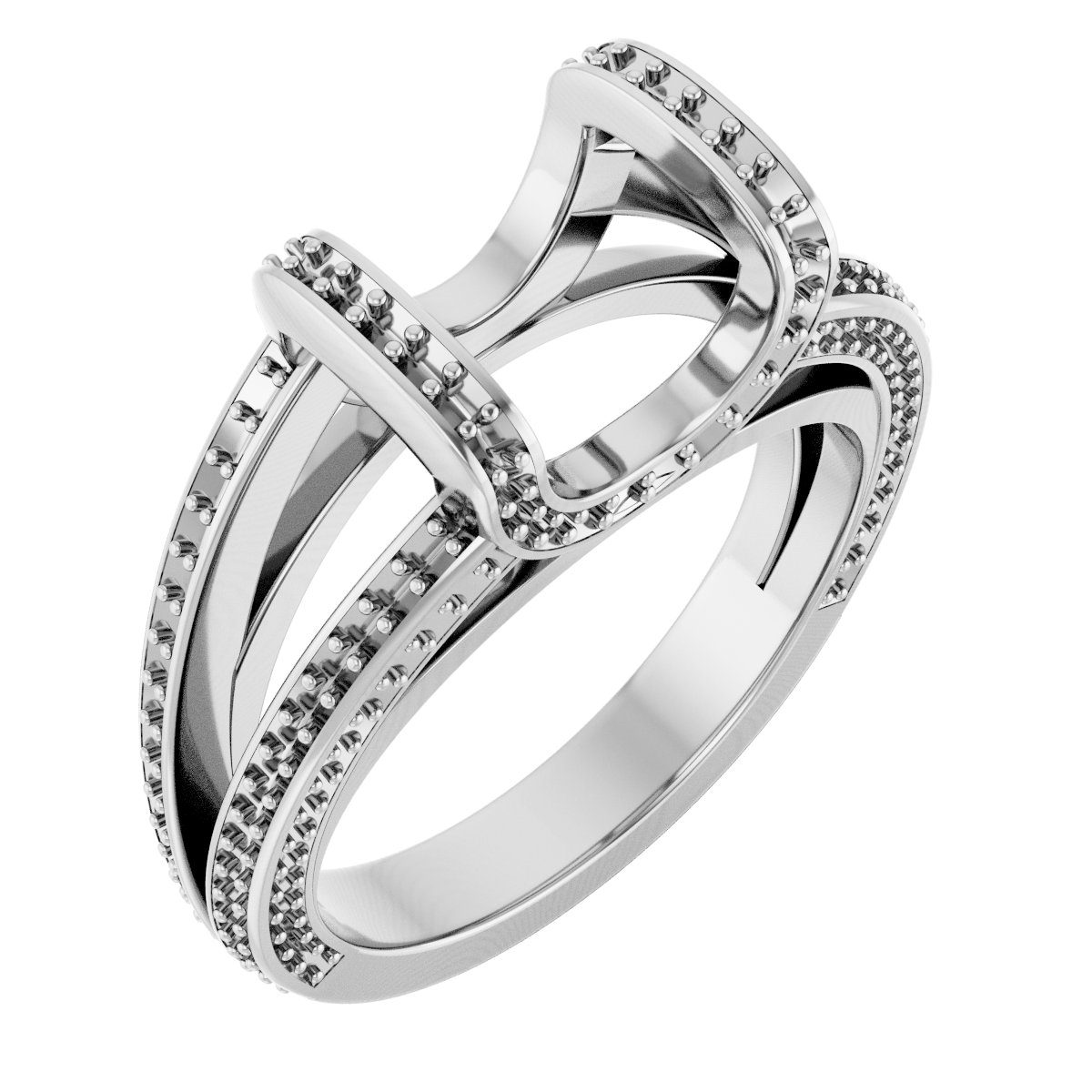 Bar-Set Accented Engagement Ring