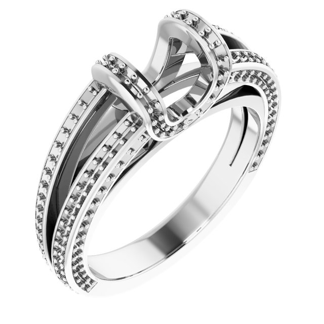 Bar-Set Accented Engagement Ring