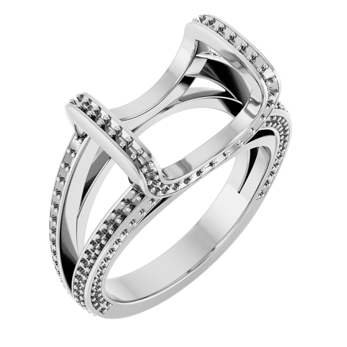 Bar-Set Accented Engagement Ring