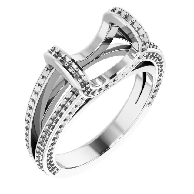 Bar-Set Accented Engagement Ring