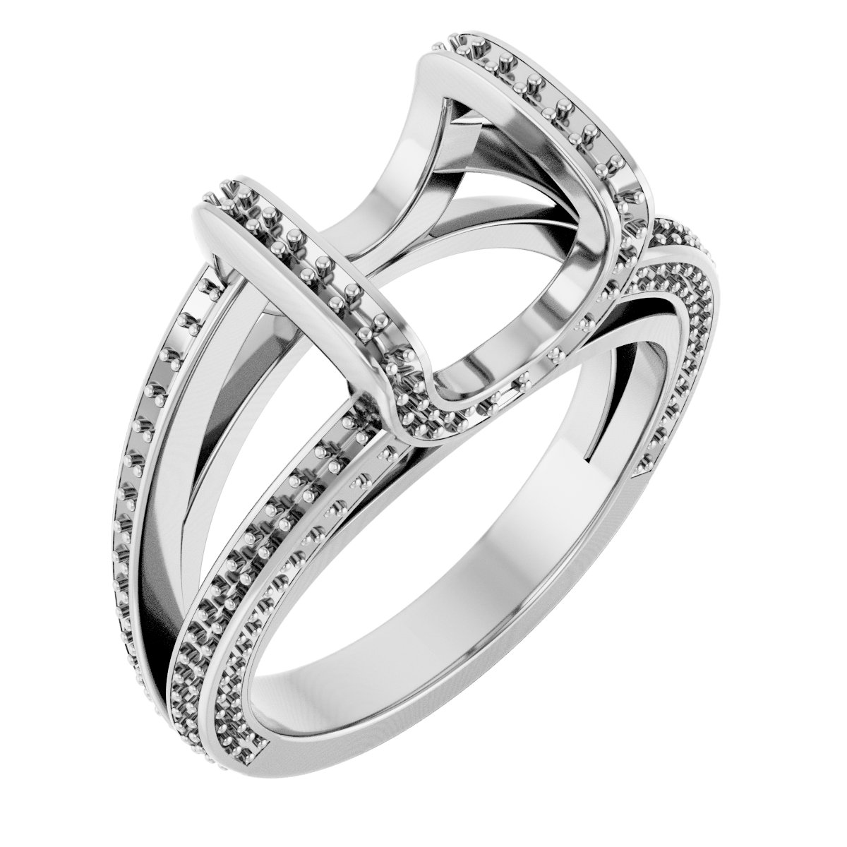 Bar-Set Accented Engagement Ring