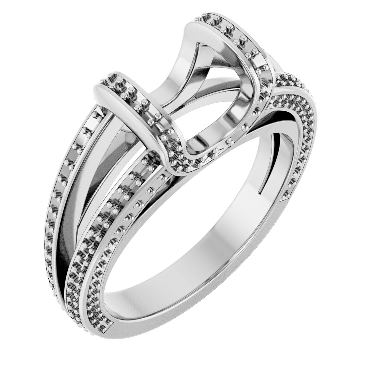 Bar-Set Accented Engagement Ring