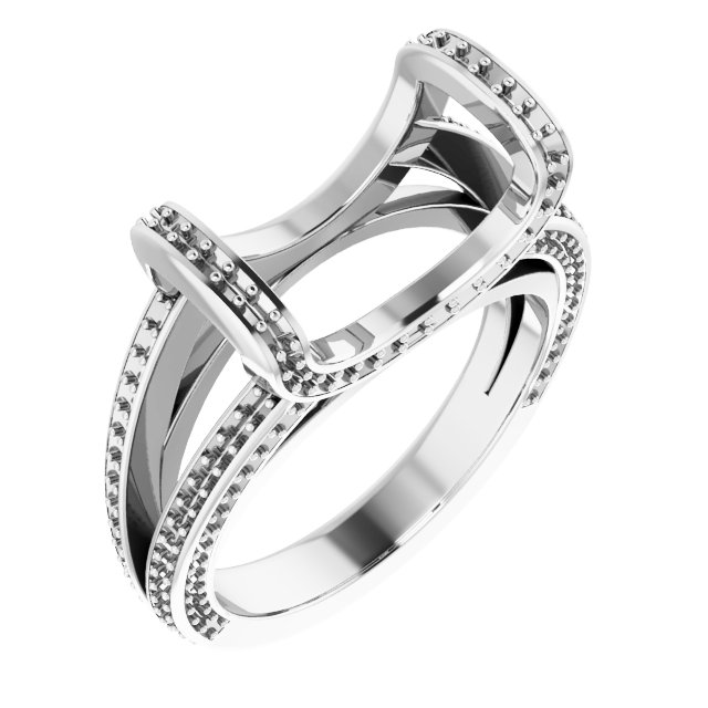 Bar-Set Accented Engagement Ring