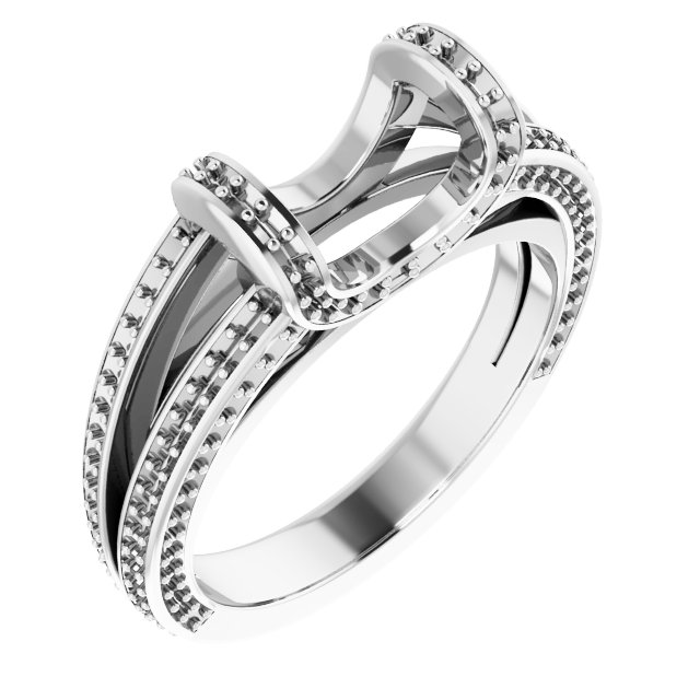 Bar-Set Accented Engagement Ring