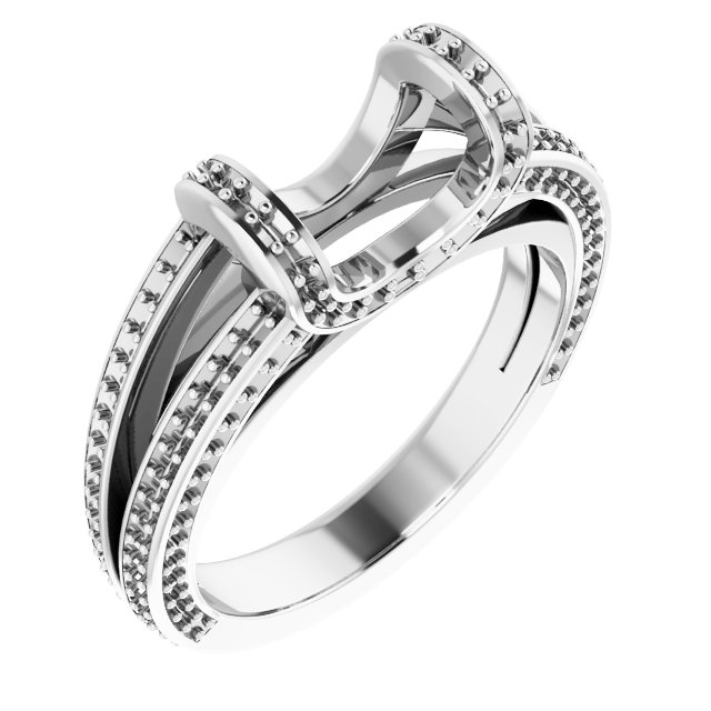 Bar-Set Accented Engagement Ring