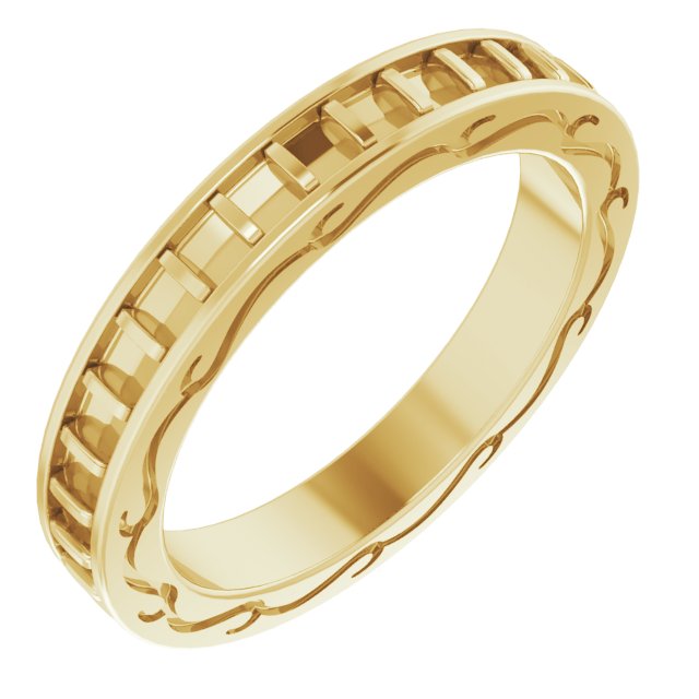 14K Yellow 1 CTW Diamond Square Eternity Band Size 5 Ref 12122144