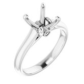Platinum 8.2 mm Round Engagement Ring Mounting