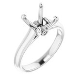 Platinum 8.8 mm Round Engagement Ring Mounting